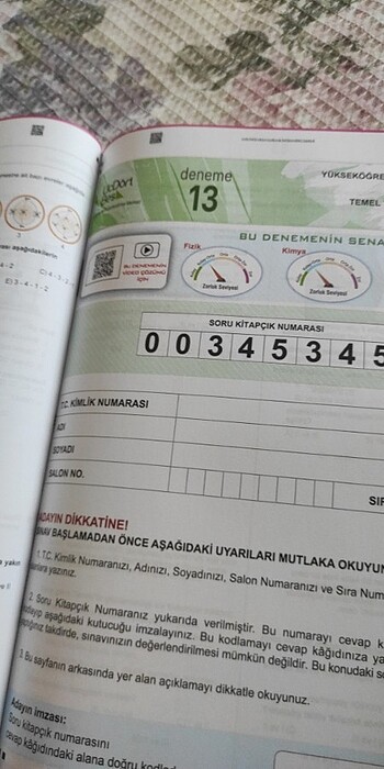 Beden 345 tyt fen denemesi