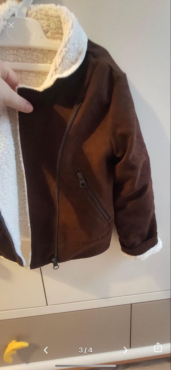 Kahverengi Erkek Çocuk Kürk Detaylı Ceket - Görsel 2