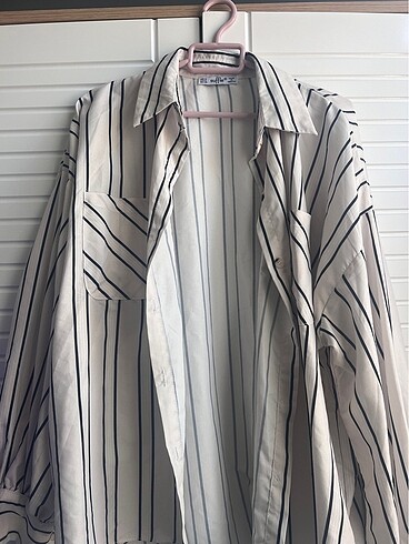 Çizgili oversize gömlek