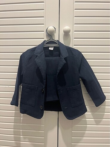 Bebek blazer lacivert keten takım