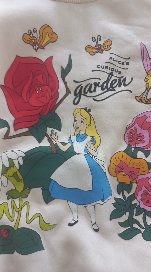 Kız Çocuk Beyaz Baskılı Sweatshirt - Görsel 3