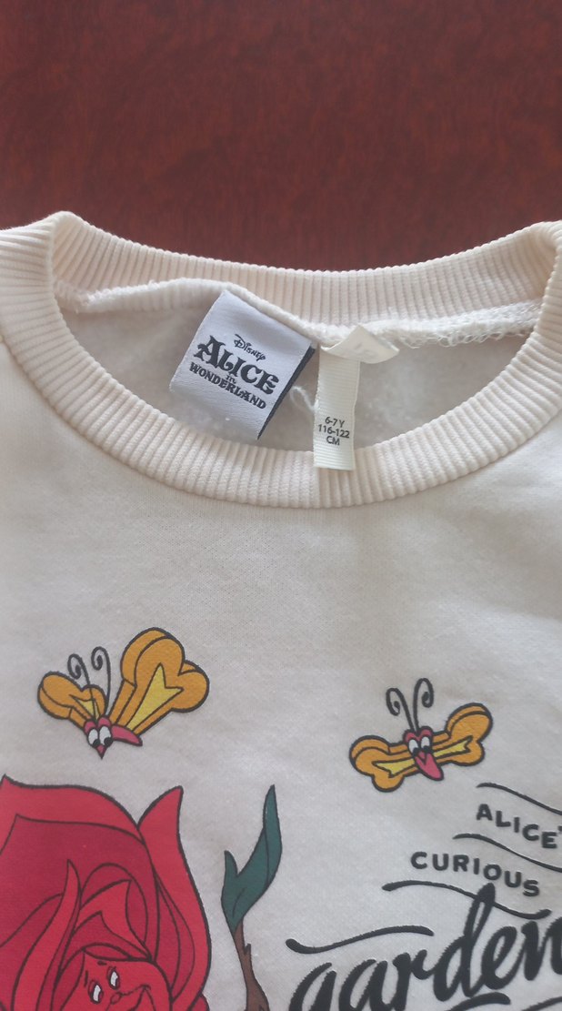 Kız Çocuk Beyaz Baskılı Sweatshirt - Görsel 2