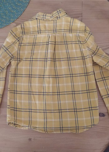 Erkek Çocuk Sarı Düğmeli Uzun Kollu Gömlek - Görsel 2