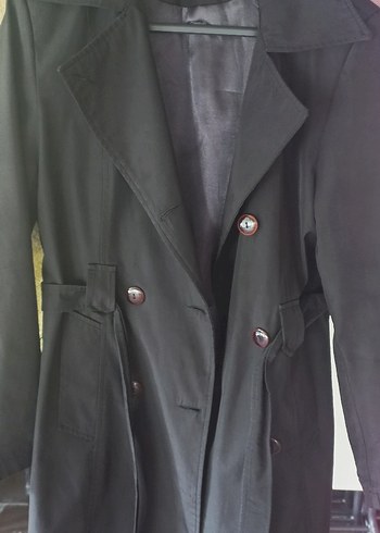 Siyah Kadın Trençkot - Görsel 4