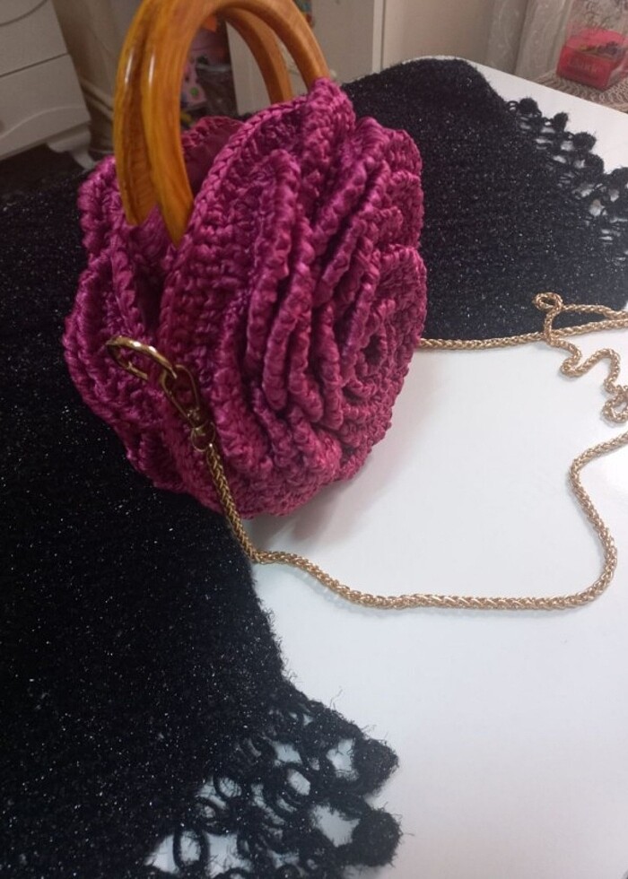 Kadın gül çanta - Görsel 3