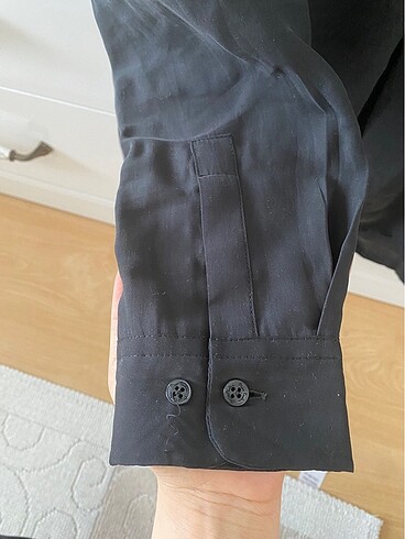 xs Beden Pierre Cardin Siyah Modal Gömlek