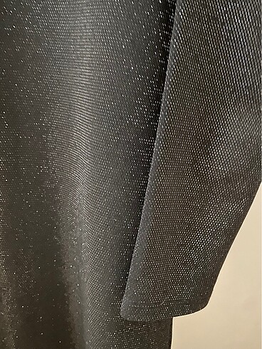 m Beden Lcwaikiki Siyah Parıltılı Sweat Tunik