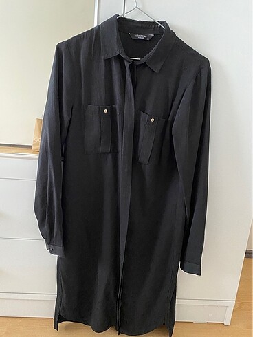 Lcwaikiki Siyah Klasik Gömlek Tunik