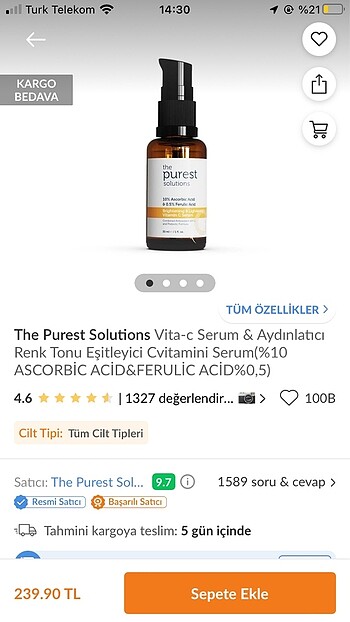 The purest c vitamini serum