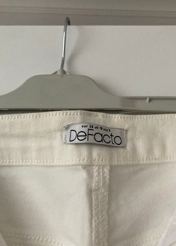 m Beden Beyaz Midi Kadın Kot Pantolon