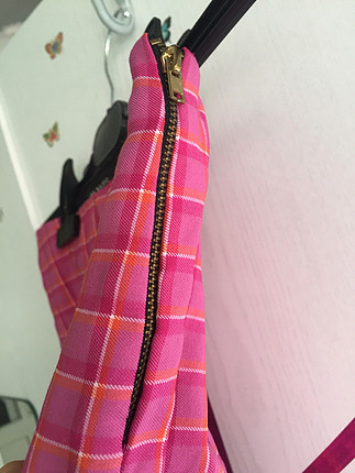 s Beden pembe Renk Zara pembe ekose tayt pantolon