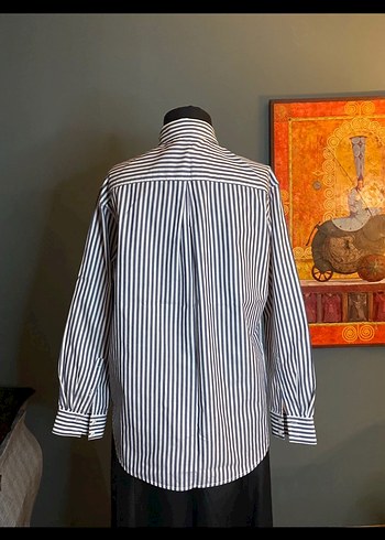 Bej ve Gri Çizgili Erkek Papyon - Görsel 3