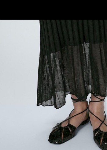 Siyah V Yaka Uzun Kollu Triko Elbise - Görsel 2