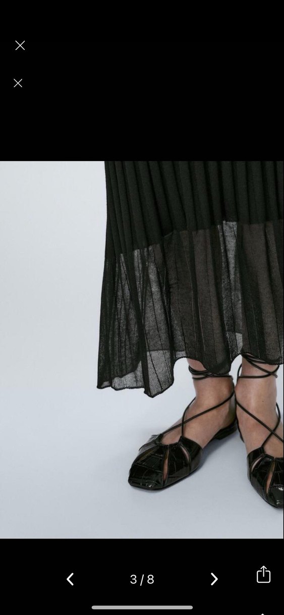 Siyah V Yaka Uzun Kollu Triko Elbise - Görsel 2