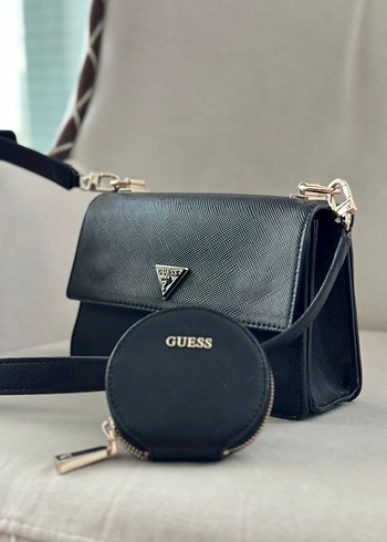 Guess Kadın Deri Fermuarlı Gri Çanta - Görsel 7