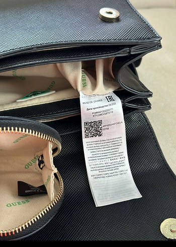 Guess Kadın Deri Fermuarlı Gri Çanta - Görsel 4