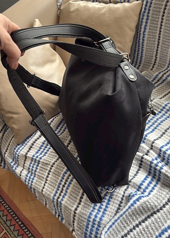 Siyah Süet Fermuarlı Kadın Çanta - Görsel 3