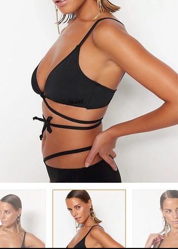 Trendyol & Milla Siyah Minimalist Mini Bikini Üstü