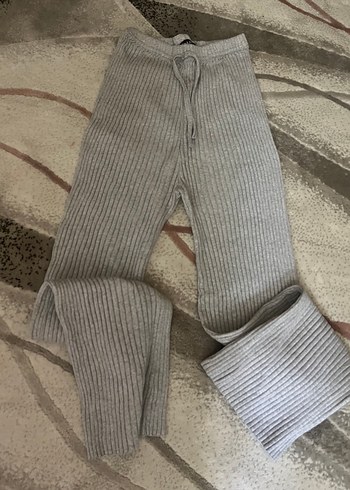 Gri Örgü Kadın Eşofman Altı