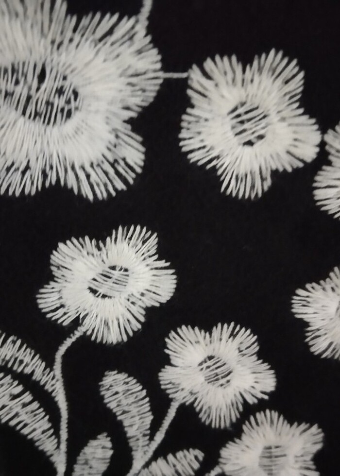 Siyah İçi Kürklü Nakışlı Süet Yelek - Görsel 4