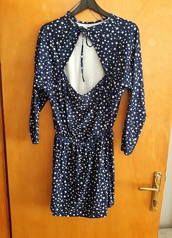 Koton Lâcivert yıldız desenli Elbise
