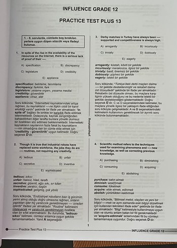 influence grade 12 Sınav Hazırlık Kitapları Seti - Görsel 3
