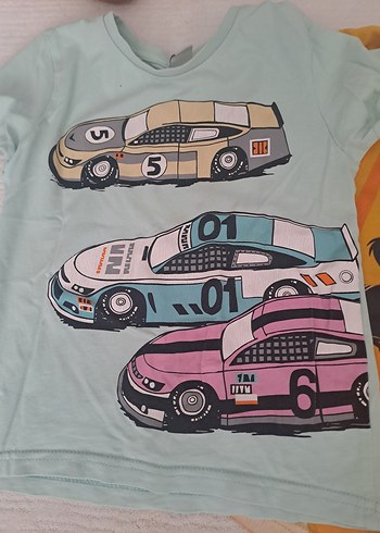 Pastel Renkli Baskılı Çocuk TSHORT