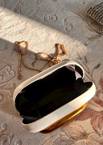 Zara Parlak gold tokalı zara çanta