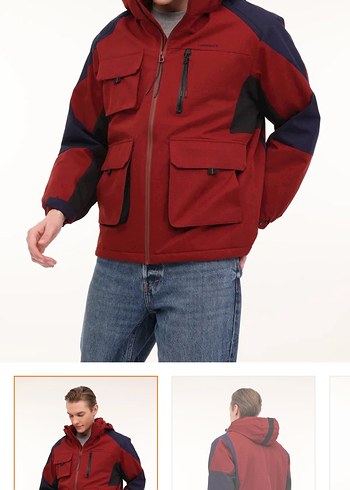 Lumberjack Lumberjack Kırmızı Kapüşonlu Erkek Mont