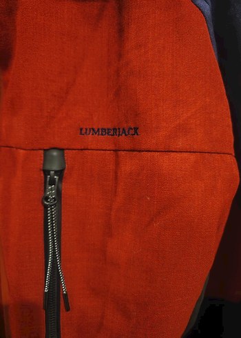 l Beden Lumberjack Kırmızı Kapüşonlu Erkek Mont