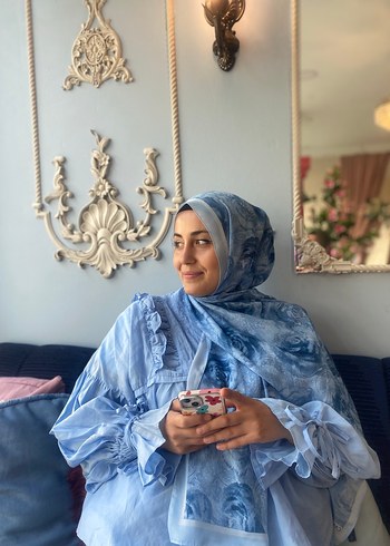 Zara Uzun Kollu Mavi Renkli Kadın Takım