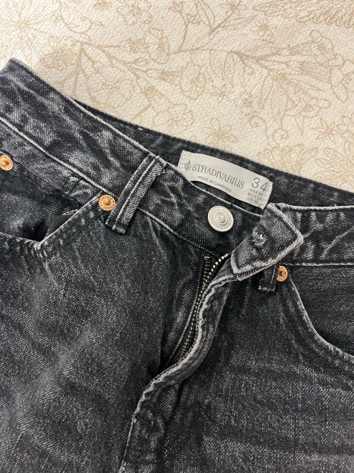 Stradivarius füme Kadın Kot Pantolon - Görsel 2