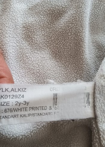 Beyaz Desenli Kız Çocuk Fermuarlı Yelek - Görsel 7