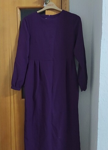 Mor kalem elbise 