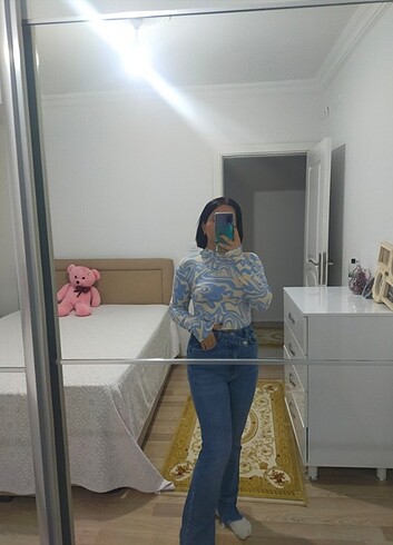 Desenli bluz