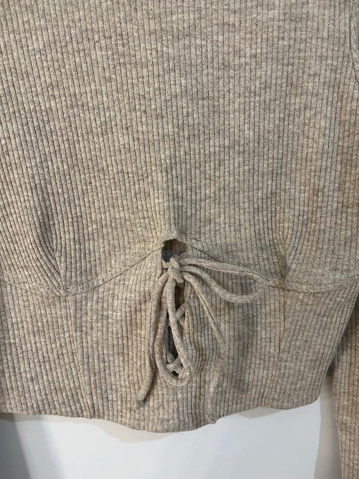 Bershka Bej Korse Bluz - Görsel 2