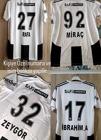 Kişiye Özel numara ve isim baskısı yapilir