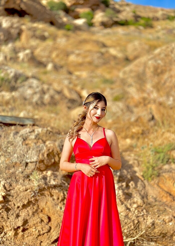 Kırmızı Midi Elbise - Görsel 2