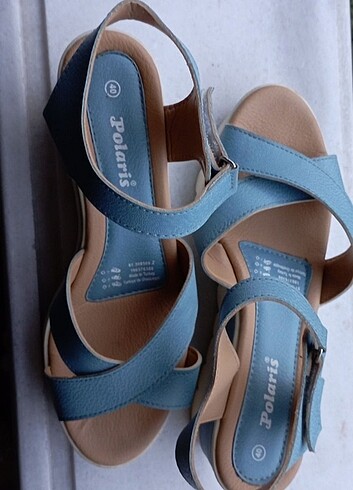 40 Beden mavi Renk Polaris rahat sandalet ayakkabı 