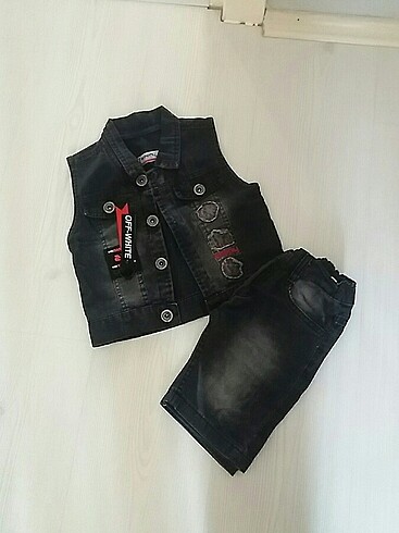 Cocuk yelek capri takim