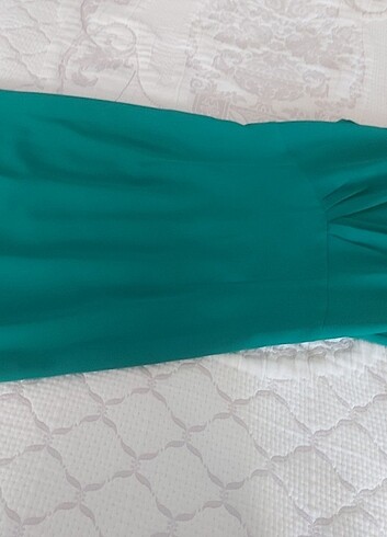 44 Beden yeşil Renk Kadın Gece Elbisesi 