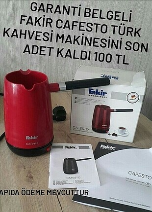 FAKİR GARANTİ BELGELİ SIFIR KAHVE MAKİNESİ 