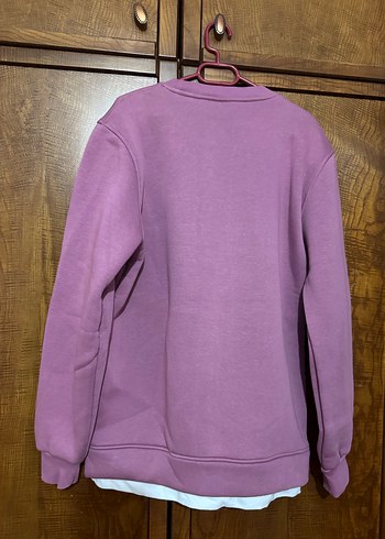 Mor Rahat Kesim Kadın Sweatshirt - Görsel 3