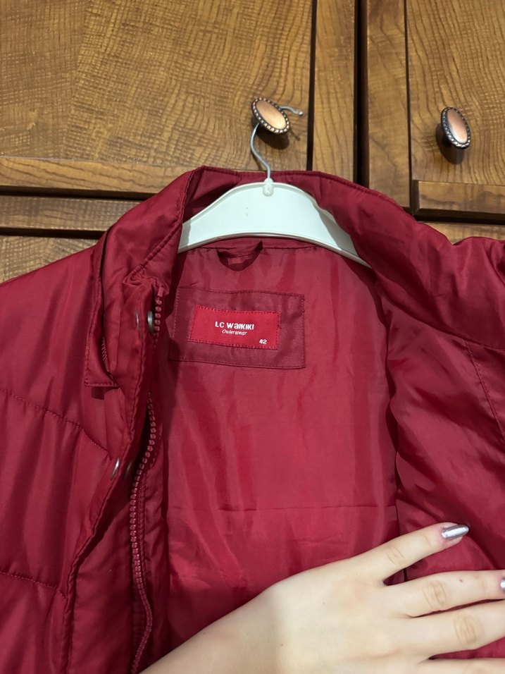 Düğmeli Bordo Kadın Yelek - Görsel 4