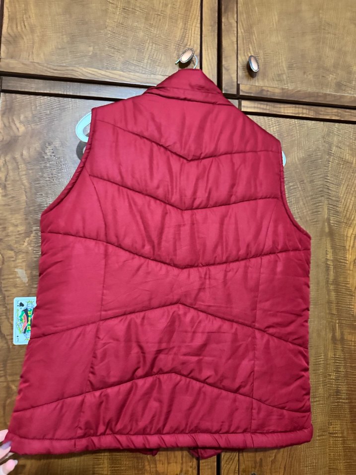 Düğmeli Bordo Kadın Yelek - Görsel 5