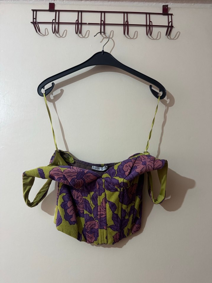 Çiçek Desenli Mini Büstiyer - Görsel 2