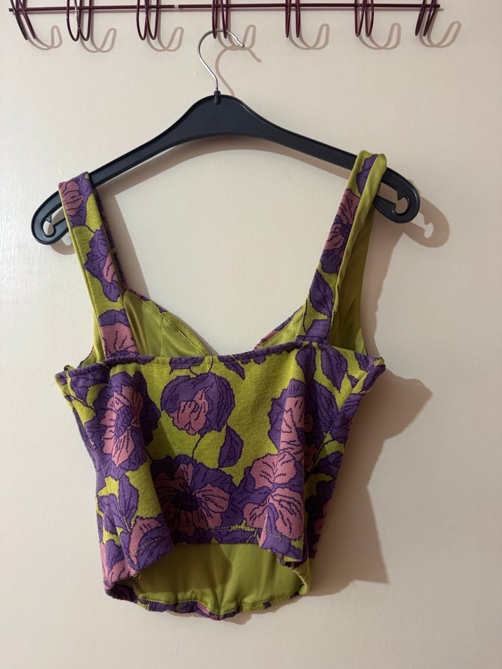 Çiçek Desenli Mini Büstiyer - Görsel 3