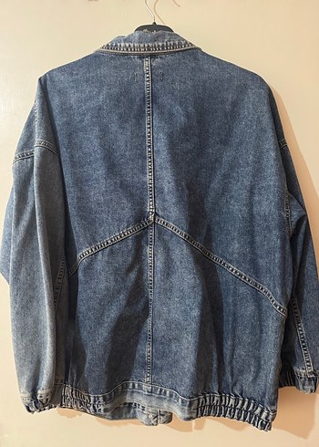 Gri Mavi Düğmeli Kadın Denim Ceket - Görsel 3