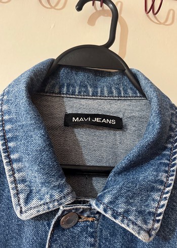 Düğmeli Mavi Kadın Denim Ceket - Görsel 2