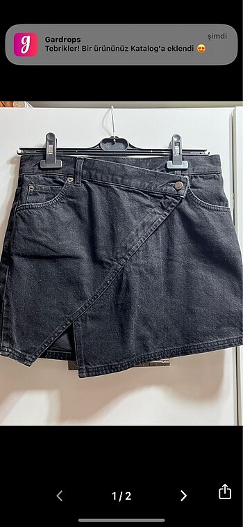 topshop siyah yırtmaçlı mini etek